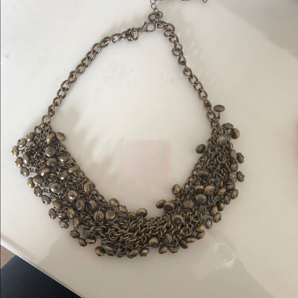Gold statement necklace
